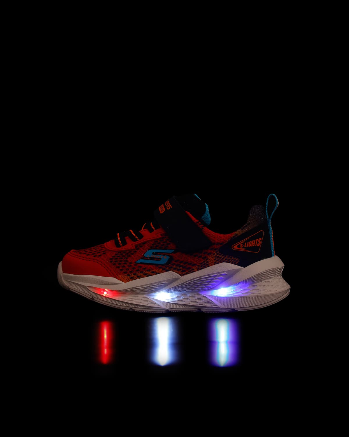 Skechers Meteor-lights 2.0 Küçük Erkek Çocuk Kırmızı Işıklı Spor Ayakkabı — Siyah · 401490N-RDBK (6/6)
