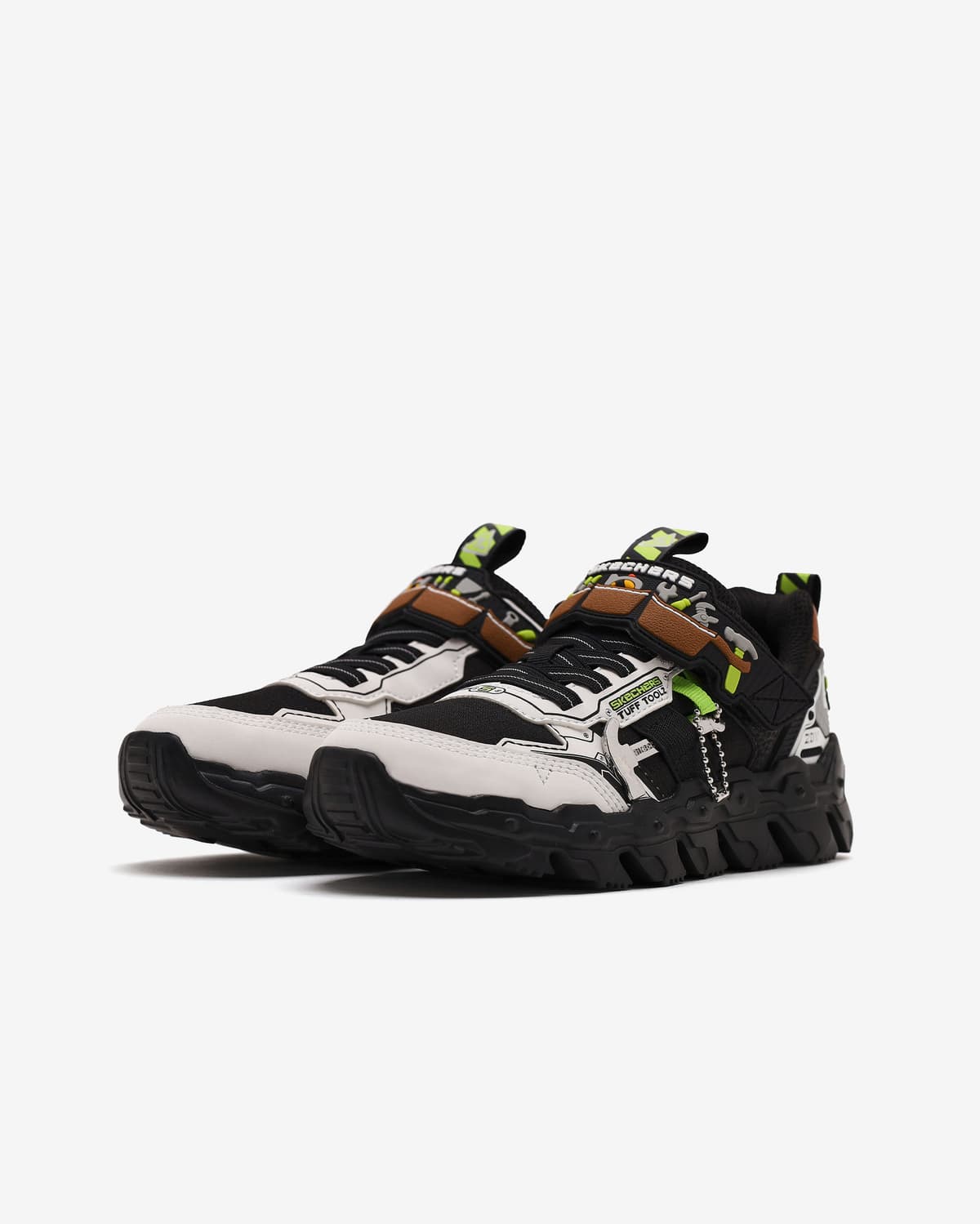 Skechers Mega-flex Lite - Tuff Toolz Büyük Erkek Çocuk Beyaz Spor Ayakkabı · 402130L-WBK (3/6)