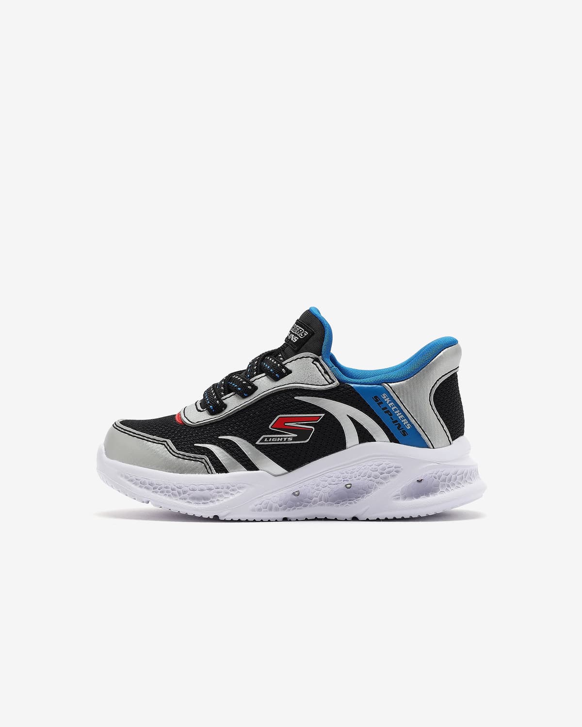 Skechers Meteor-lights - Brisk-beams Küçük Erkek Çocuk Gri Işıklı Spor Ayakkabı · 403848N-SLBK (2/9)