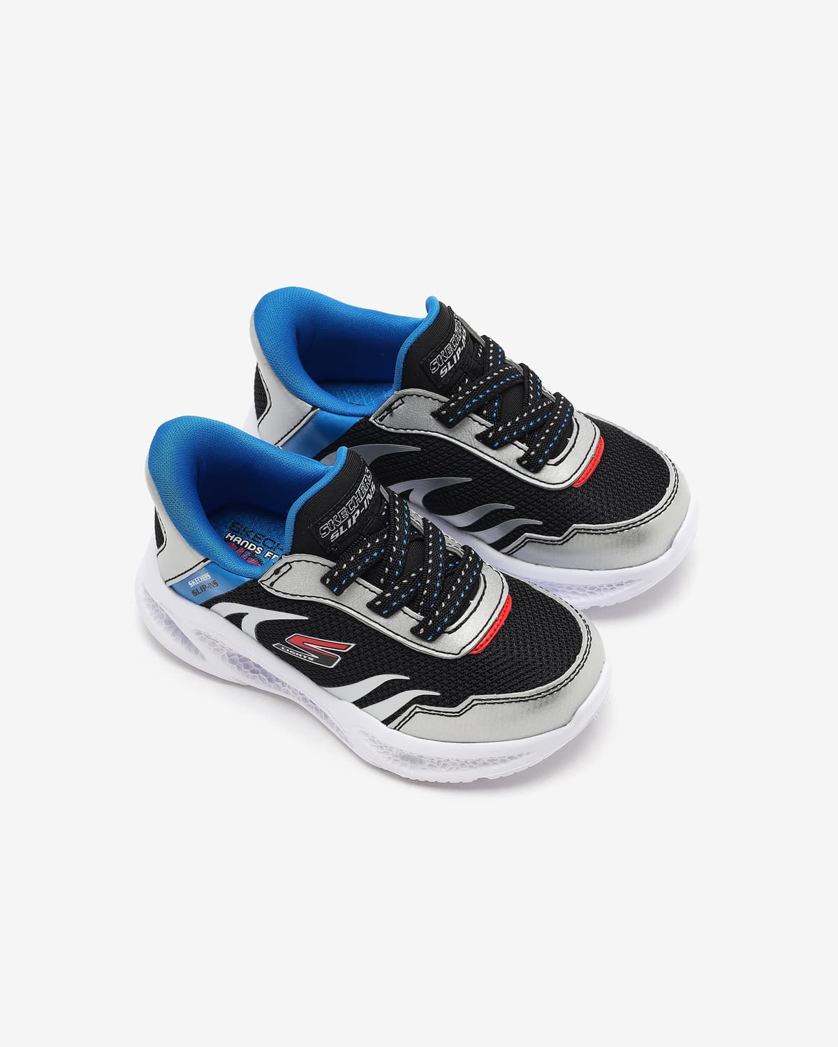 Skechers Meteor-lights - Brisk-beams Küçük Erkek Çocuk Gri Işıklı Spor Ayakkabı · 403848N-SLBK (7/9)