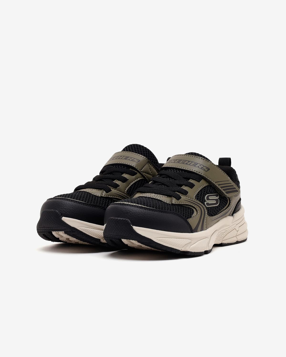 Skechers Retro-graph Büyük Erkek Çocuk Haki Spor Ayakkabı — Yeşil · 403857L-OLBK (4/6)