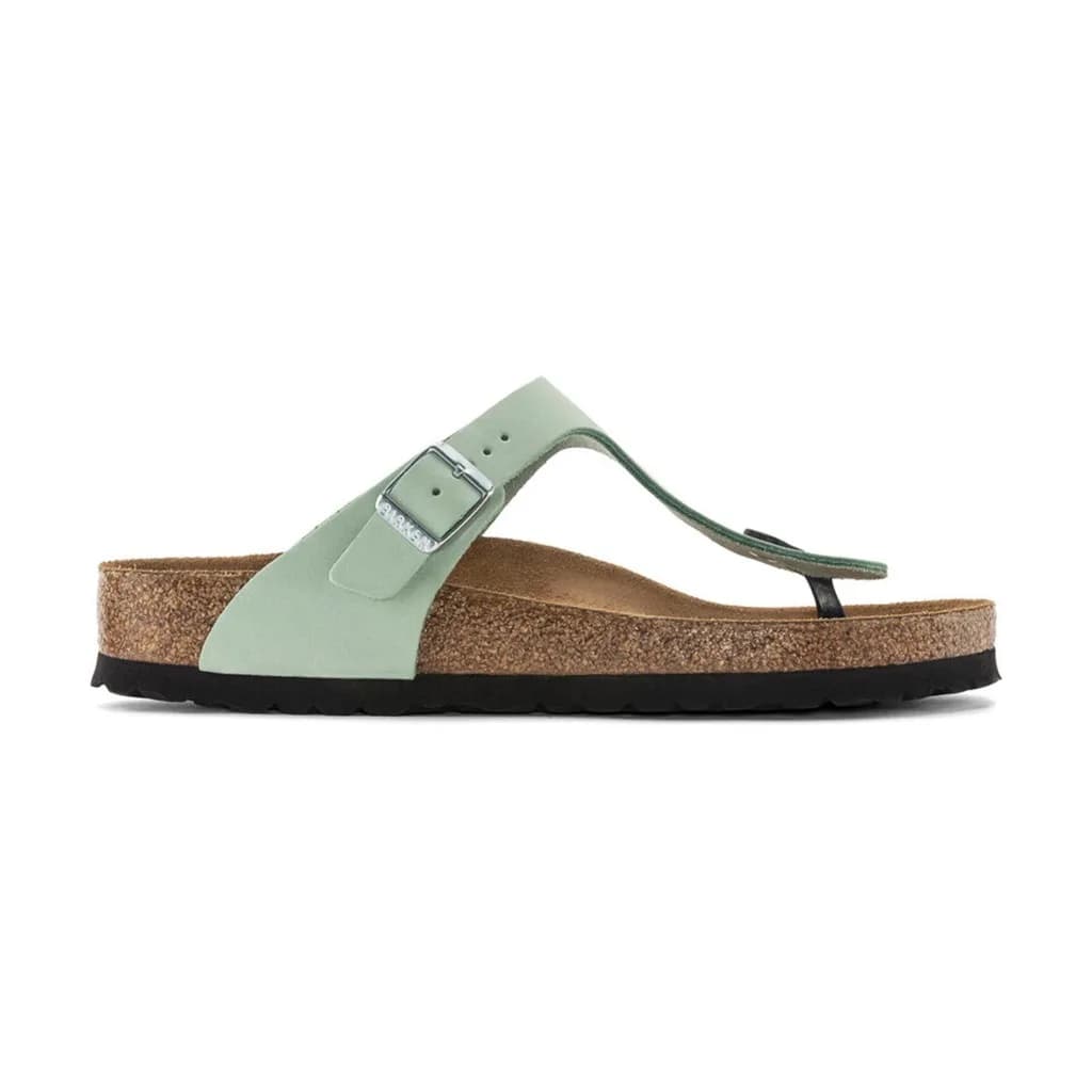 Birkenstock Gizeh Soft Footbed Nubuck Kadın Yeşil Terlik