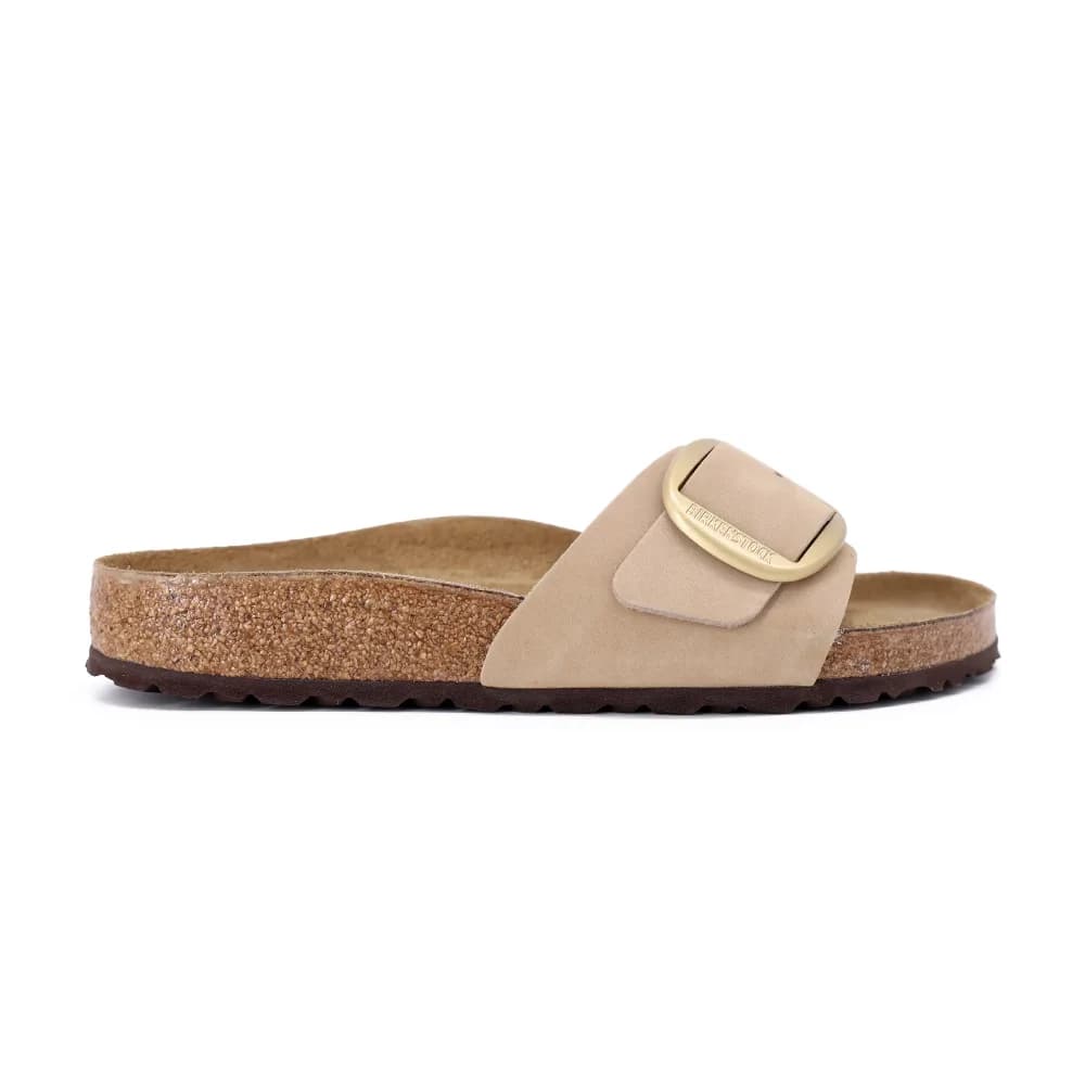 Birkenstock Madrid Big Buckle Lenb Kadın Terlik Bej