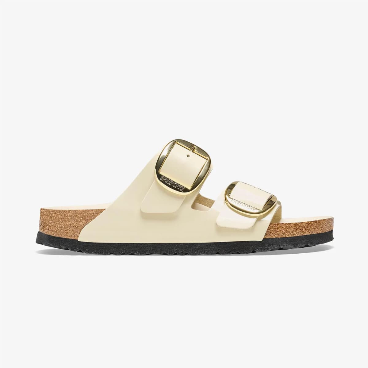 Birkenstock Arizona Big Buckle Nl High Shine Kadın Krem Terlik — Çok Renkli