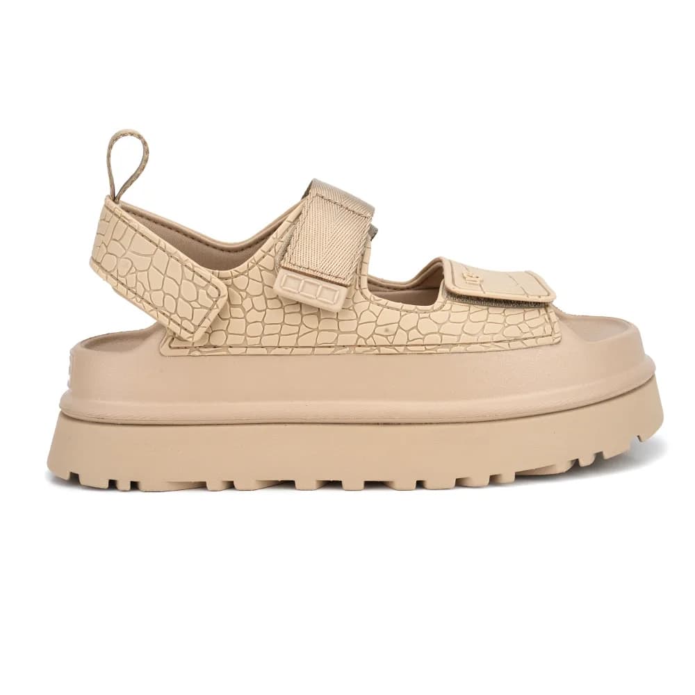 Ugg Goldenglow Embossed Kadın Sandalet Sütlü Kahve