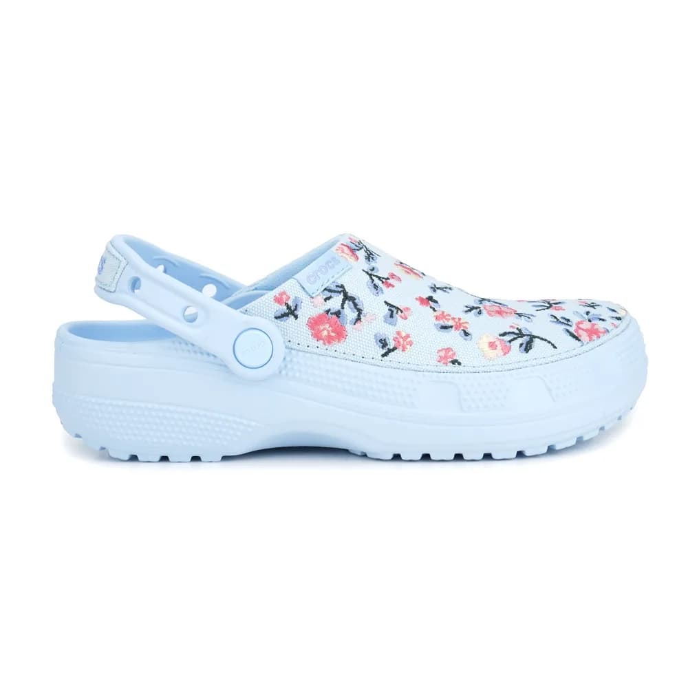Crocs Classic Crafted Floral Clog Kadın Terlik Mavi