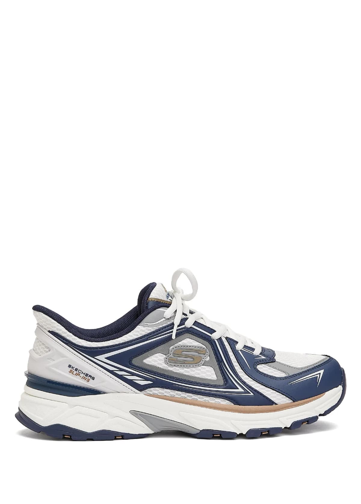 Skechers Stamina Sport Beyaz Lacivert Erkek Sneaker