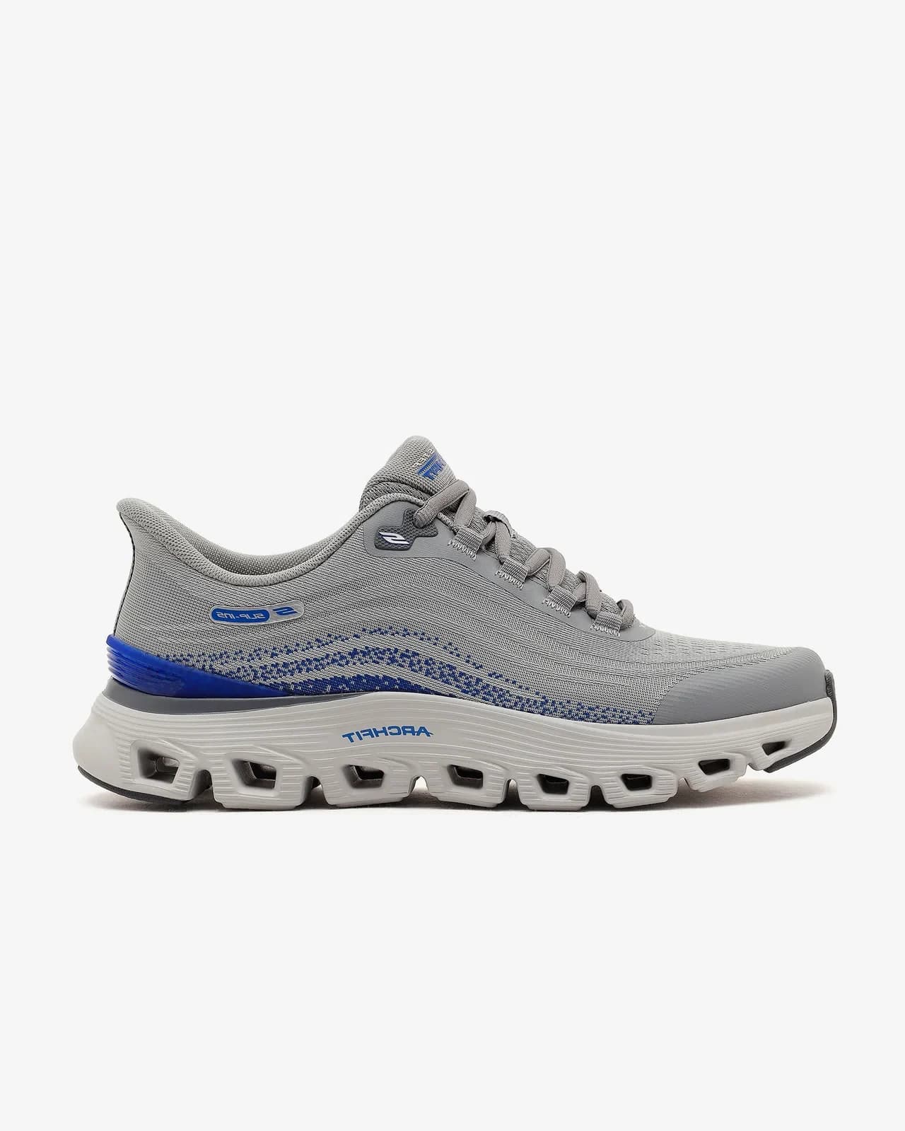 Arch Fit Glide-step Wave Erkek Gri Spor Ayakkabı