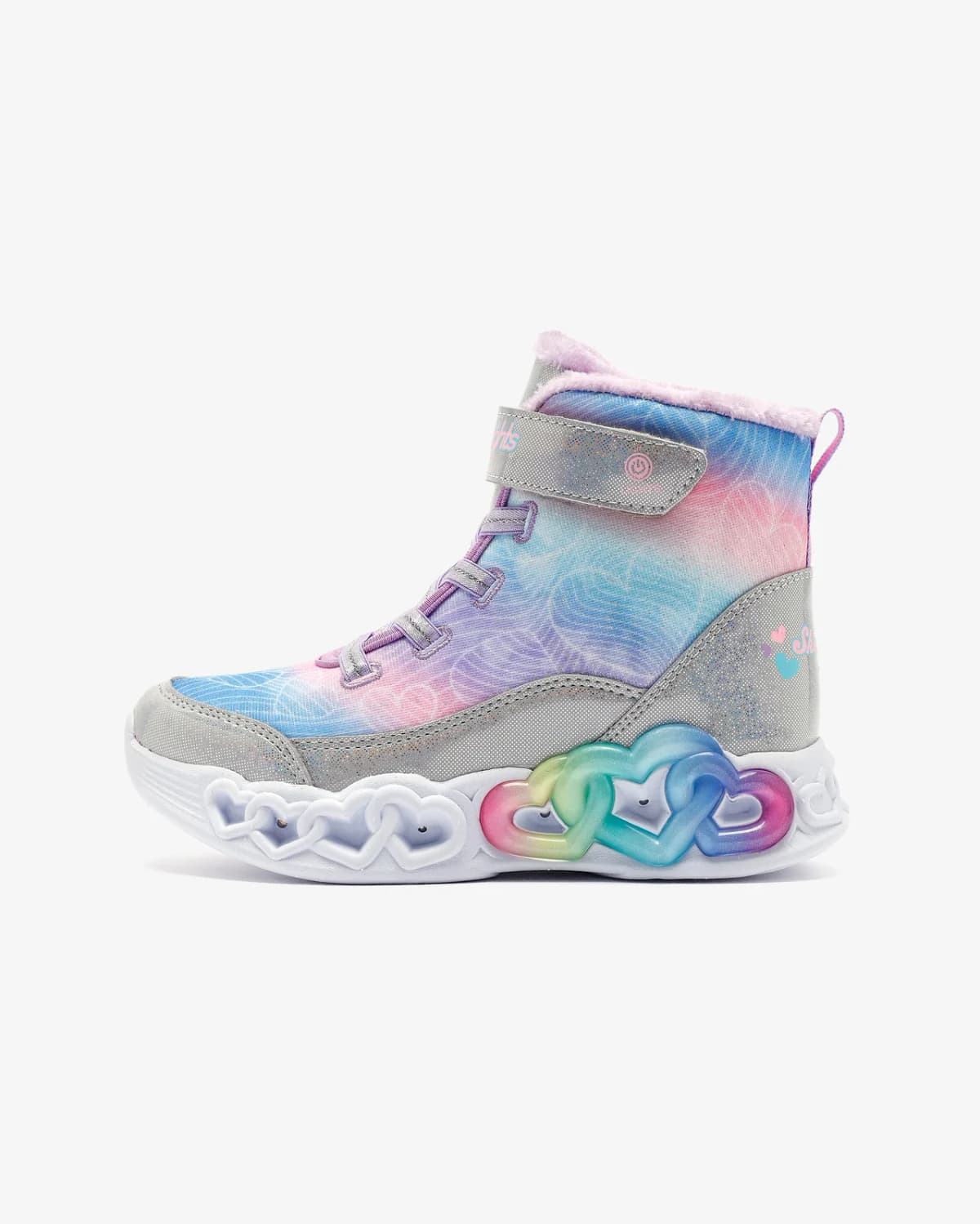 Skechers Infinite Heart Lights - Lovin Hearts Büyük Kız Çocuk Gri Işıklı Bot — Çok Renkli
