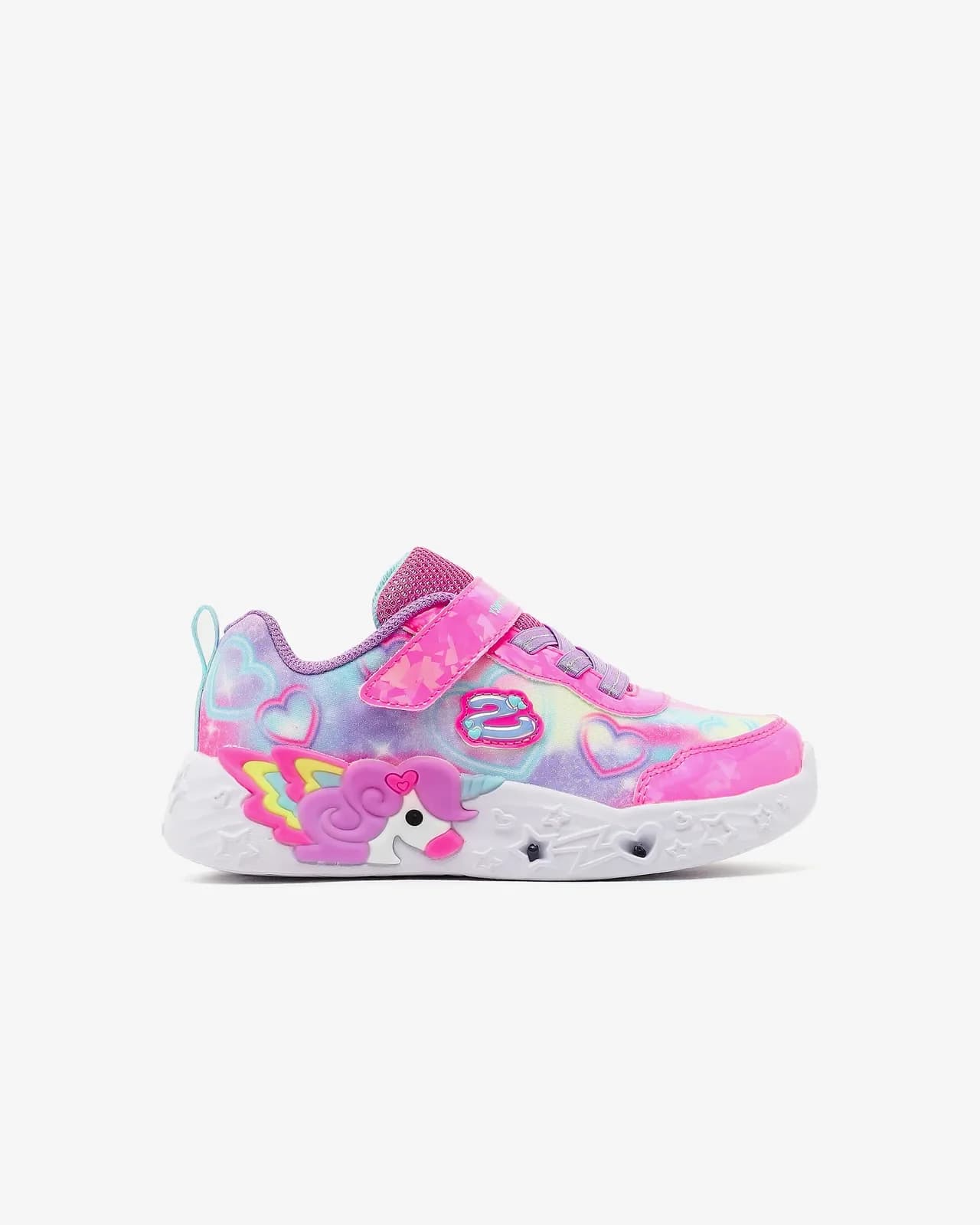 Unicorn Charmer Lil Heart Sparkles Küçük Kız Çocuk Pembe Işıklı Spor Ayakkabı