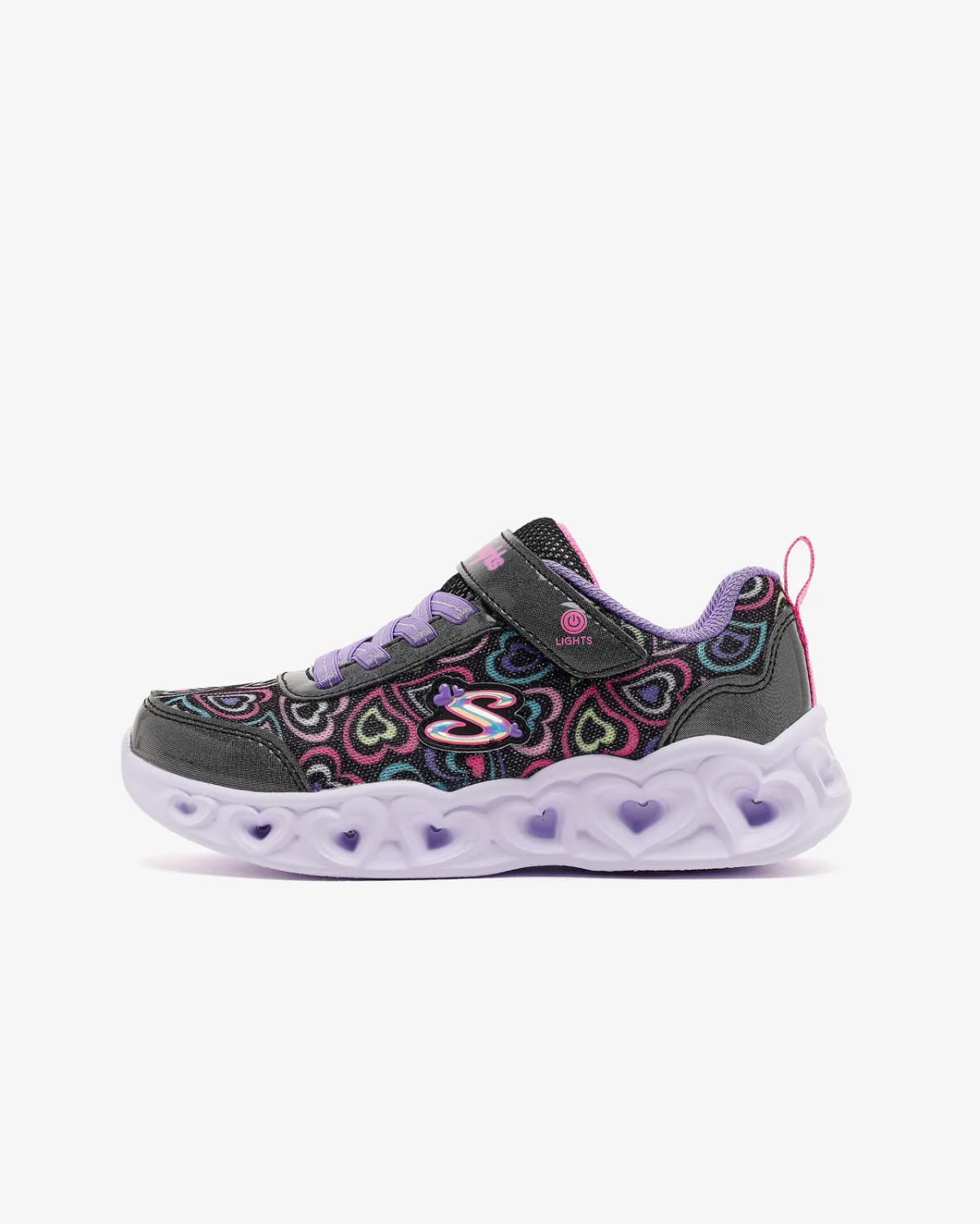 Skechers Heart Lights - Boogie Love Büyük Kız Çocuk Siyah Işıklı Spor Ayakkabı