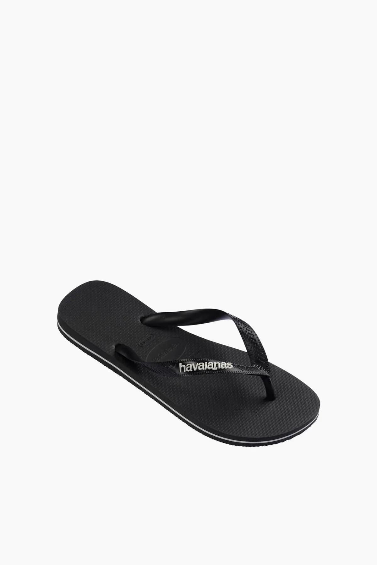 Havaianas Erkek Logo Filette Terlik Siyah/beyaz
