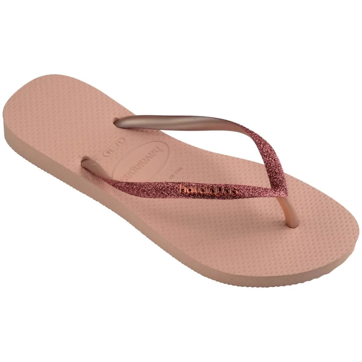 Havaianas Slim Glitter II Kadın Terlik - Pembe