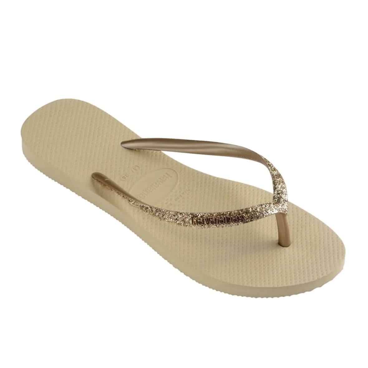 Havaianas Slim Glitter II Kadın Terlik - Bej
