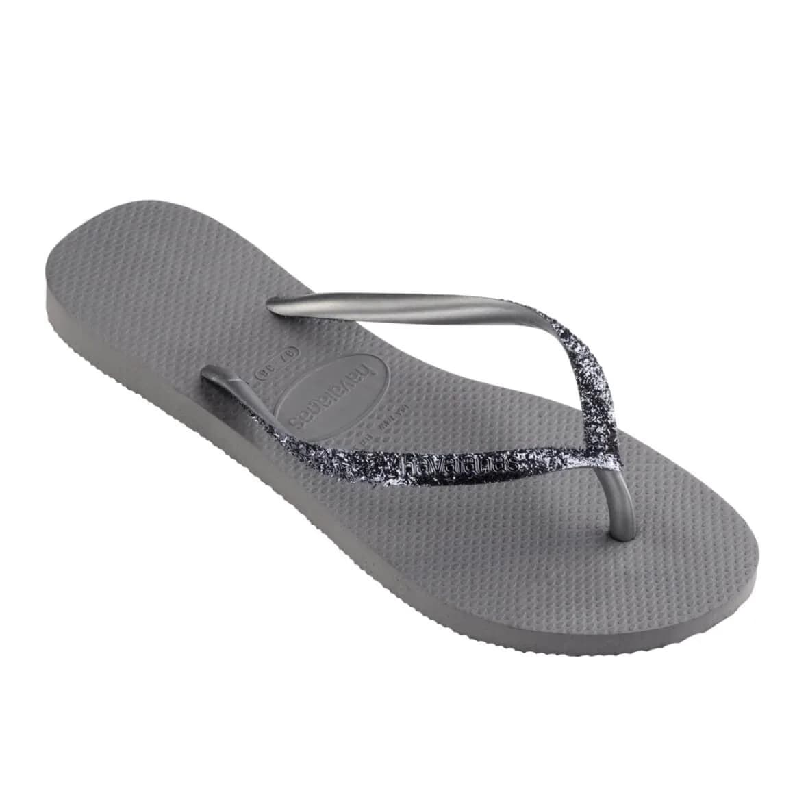 Havaianas Slim Glitter II Kadın Terlik - Çelik Gri