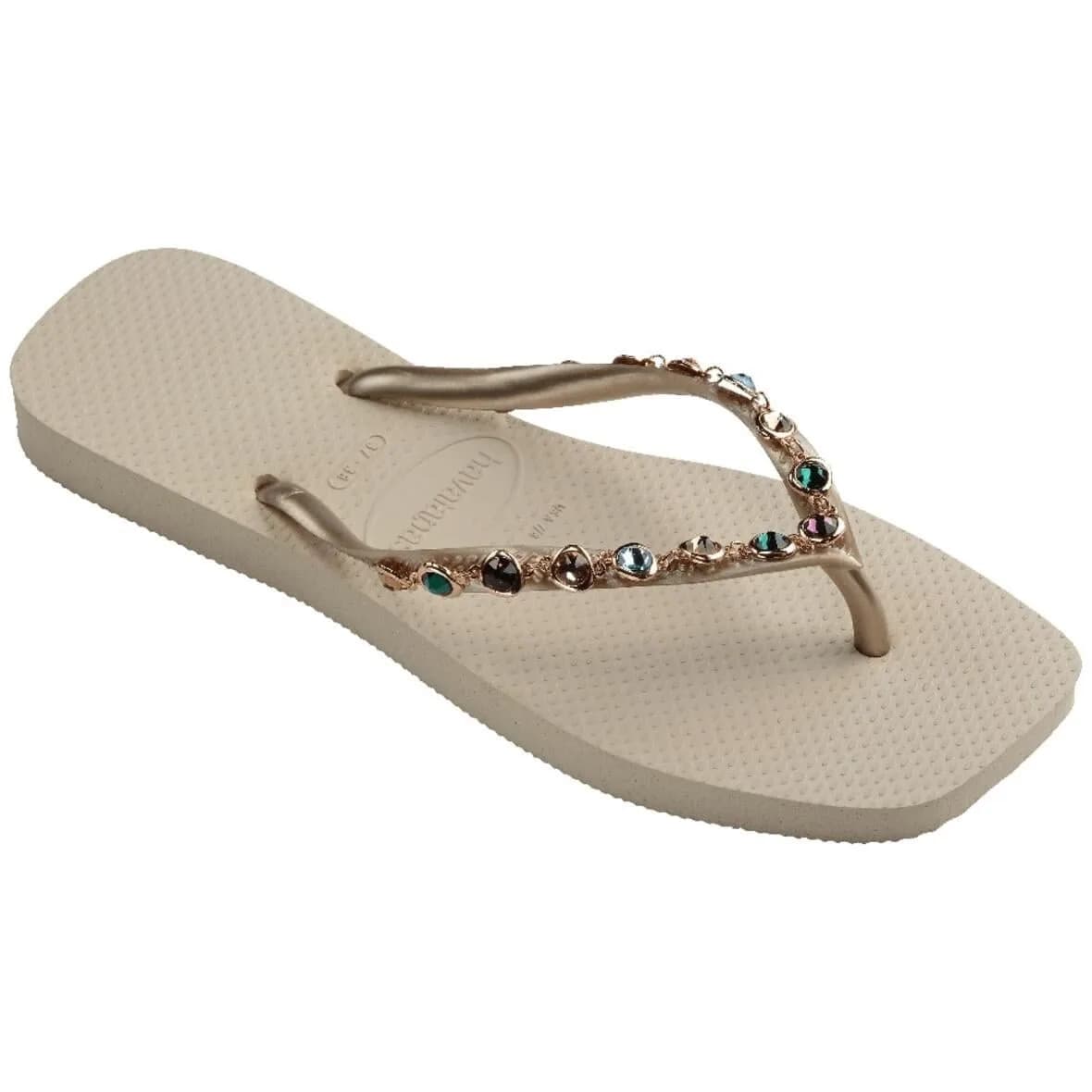 Havaianas Slim Square Luxury Kadın Terlik - Bej