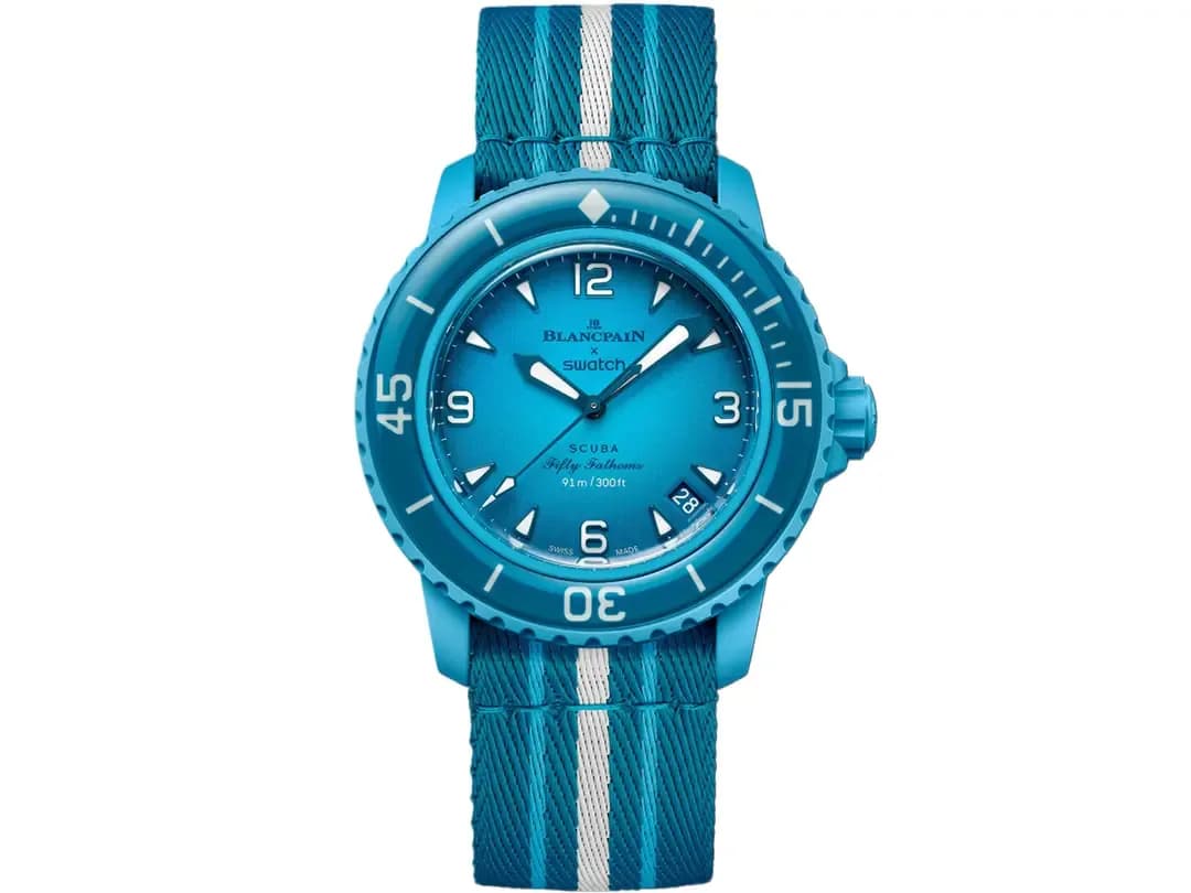 Swatch Blancpain Blue Lagoon — Saat, Mavi