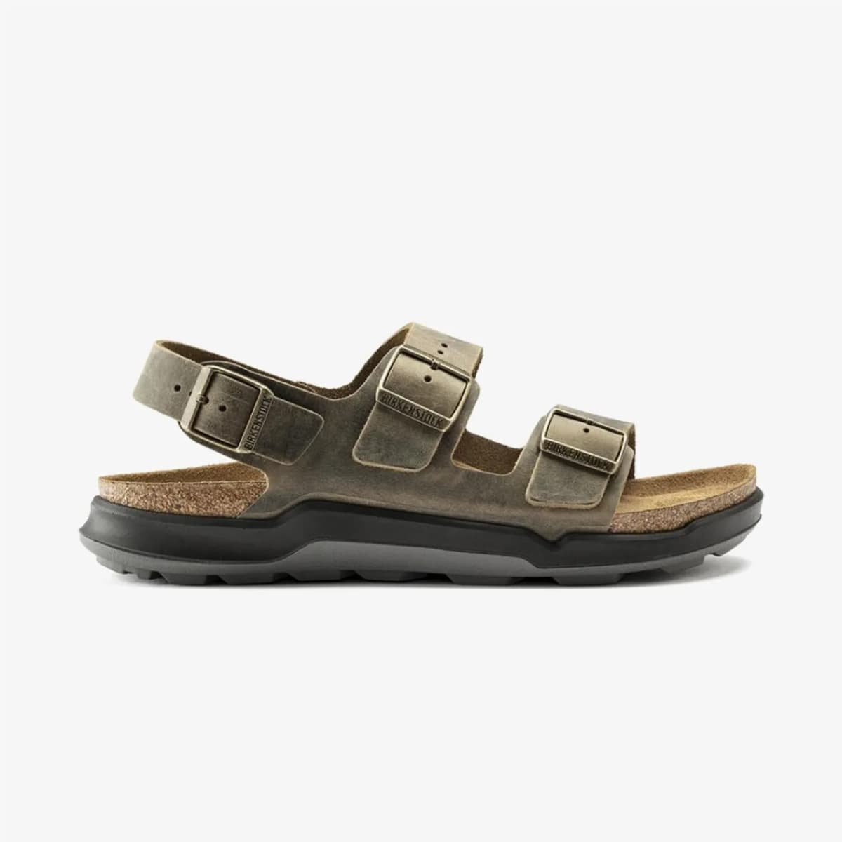Birkenstock Milano Ct Bf Artic Old Erkek Haki Sandalet — Çok Renkli