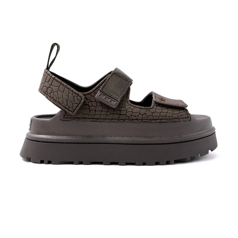 Ugg Goldenglow Embossed Kadın Sandalet Koyu Kahve