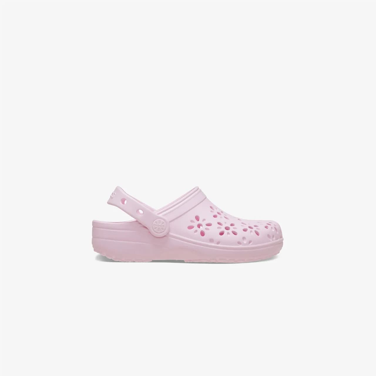 Crocs Classic Floral Cut Out Clog Çocuk Pembe Terlik