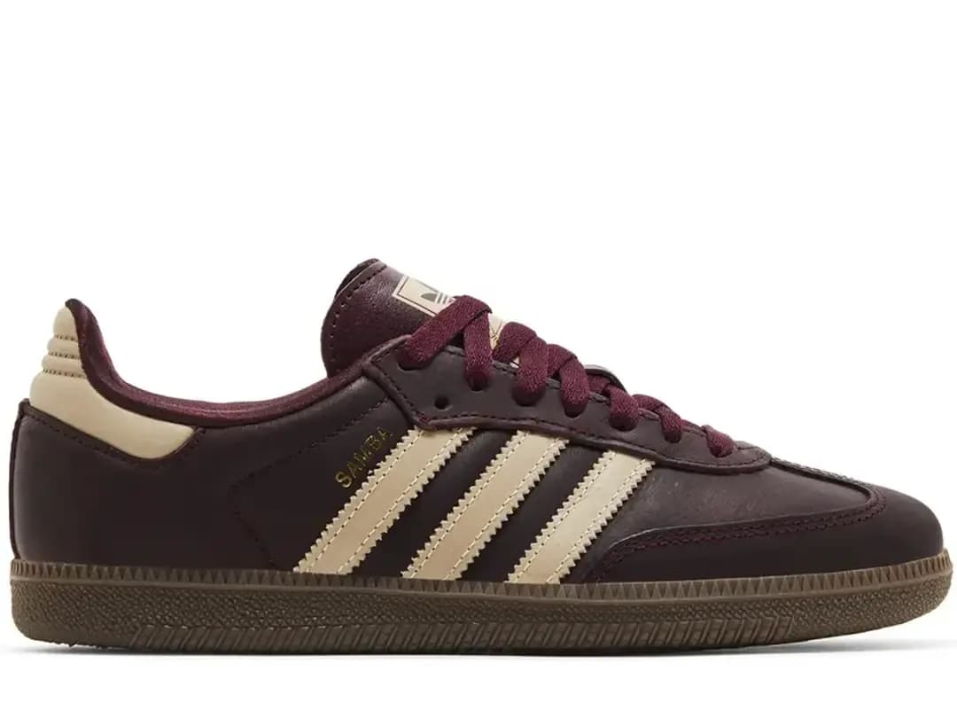 Adidas Wmns Samba OG Maroon Crystal Sand