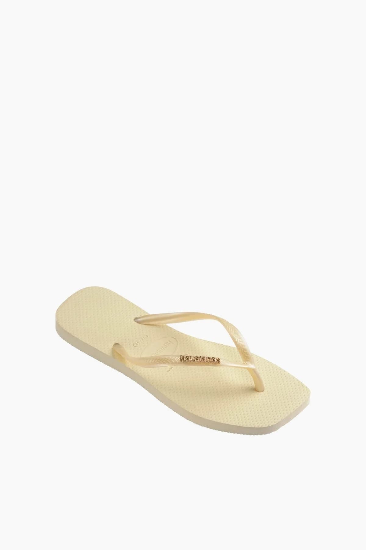 Havaianas Kadın Square Logo Metallic Terlik Krem