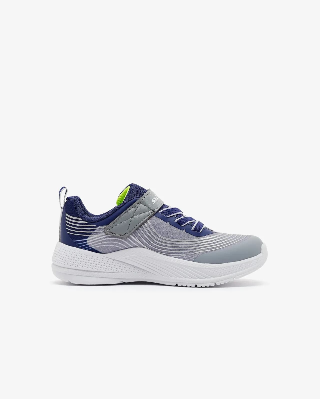 Skechers Microspec Advance Küçük Erkek Çocuk Mavi Spor Ayakkabı — Gri