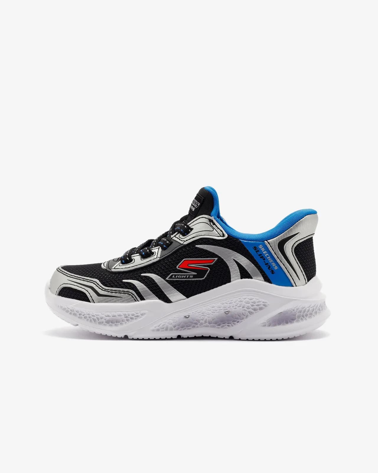 Skechers Meteor-lights - Brisk-beams Büyük Erkek Çocuk Gri Işıklı Spor Ayakkabı