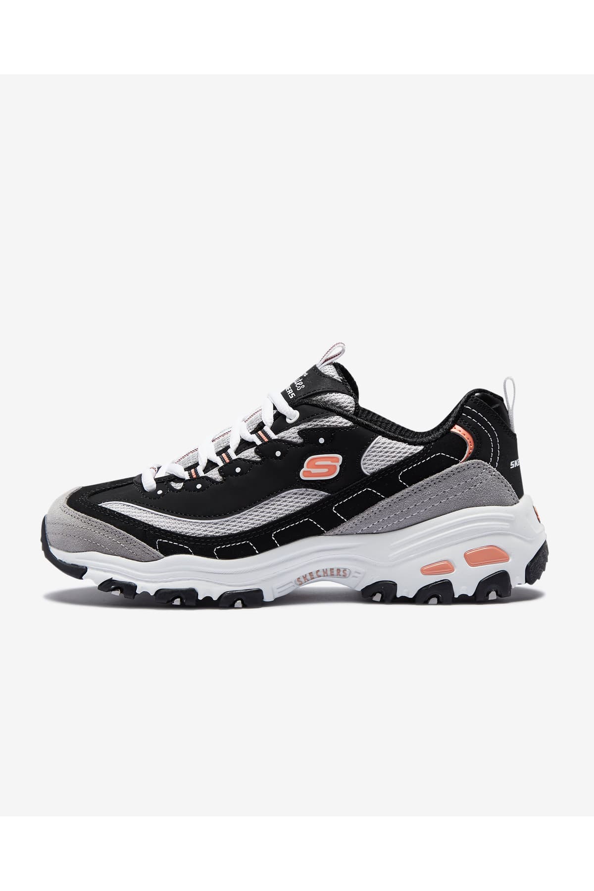 D'lİtes - NEW JOURNEY Kadın Siyah/Beyaz/Gri Sneakers 11947 BKWG