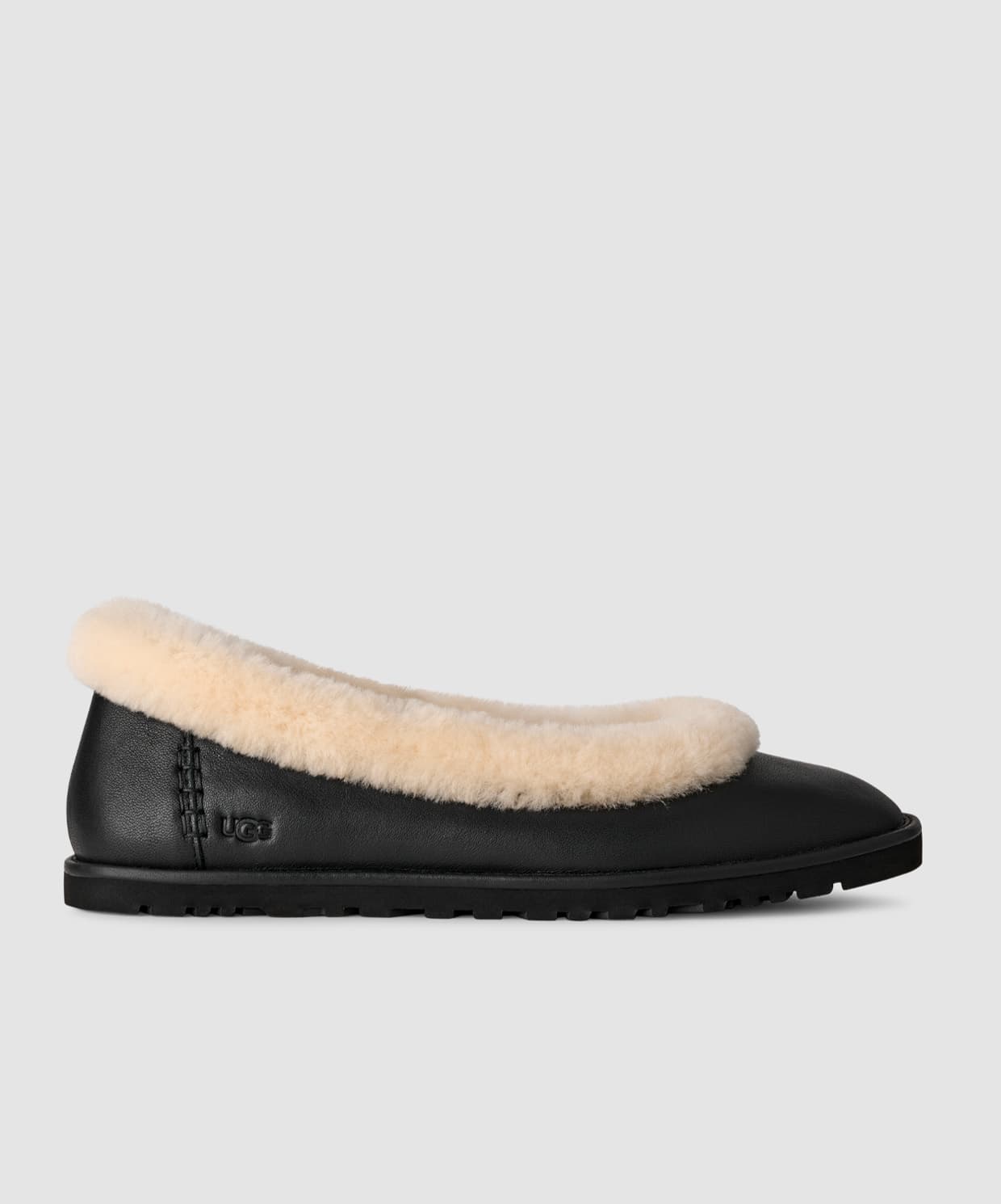 UGG Zora Leather Ballet Flat · 1178450-BLK