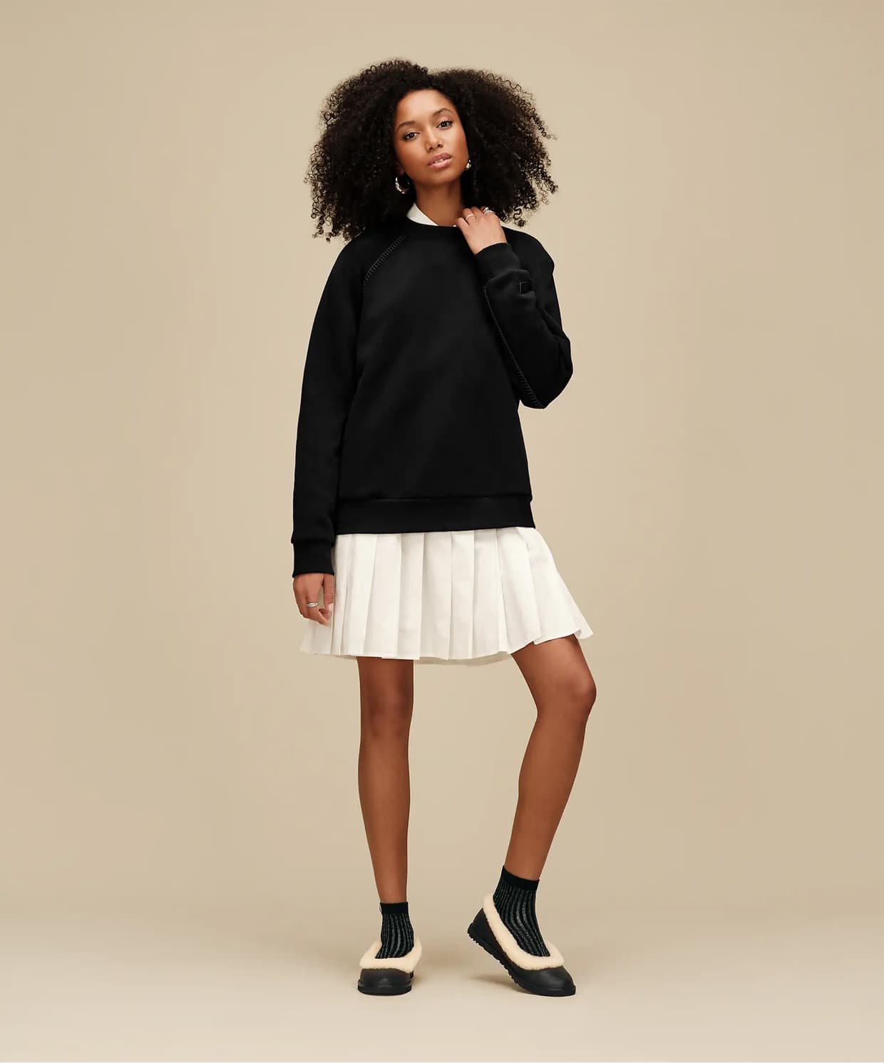 UGG Zora Leather Ballet Flat · 1178450-BLK (9/9)