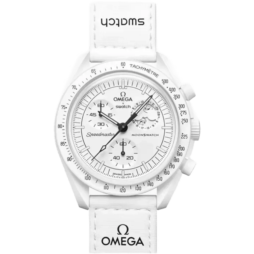 Omega Bioceramic Moonswatch Mission To Moonphase Snoopy White