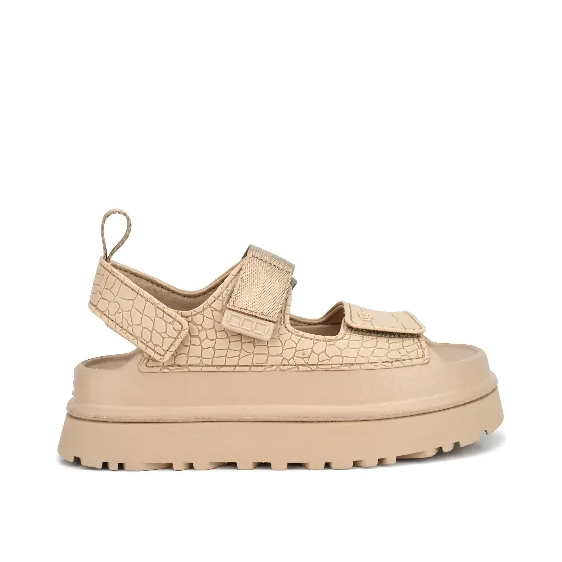 Ugg Goldenglow Embossed Kadın Sandalet Sütlü Kahve — Kahverengi