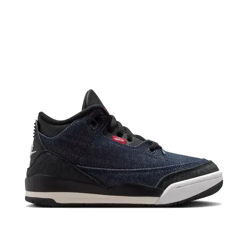 Nike Air Jordan 3 x Levi's® 'Indigo and Gym Red' (PS) — Kırmızı