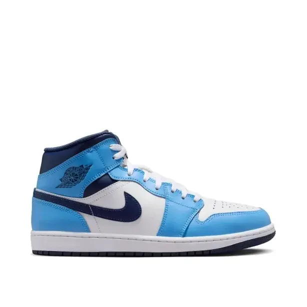 Nike Air Jordan 1 Mid Erkek Mavi Basketbol Ayakkabısı