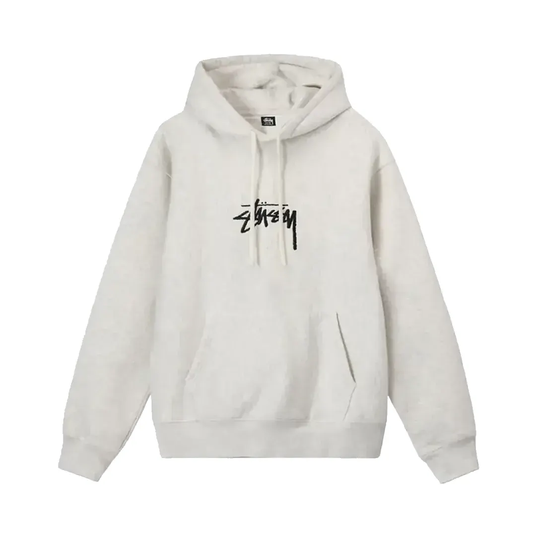 Stussy Stock Logo App Hood 'Ash Heather' — T-shirt & Sweatshirt, Çok Renkli