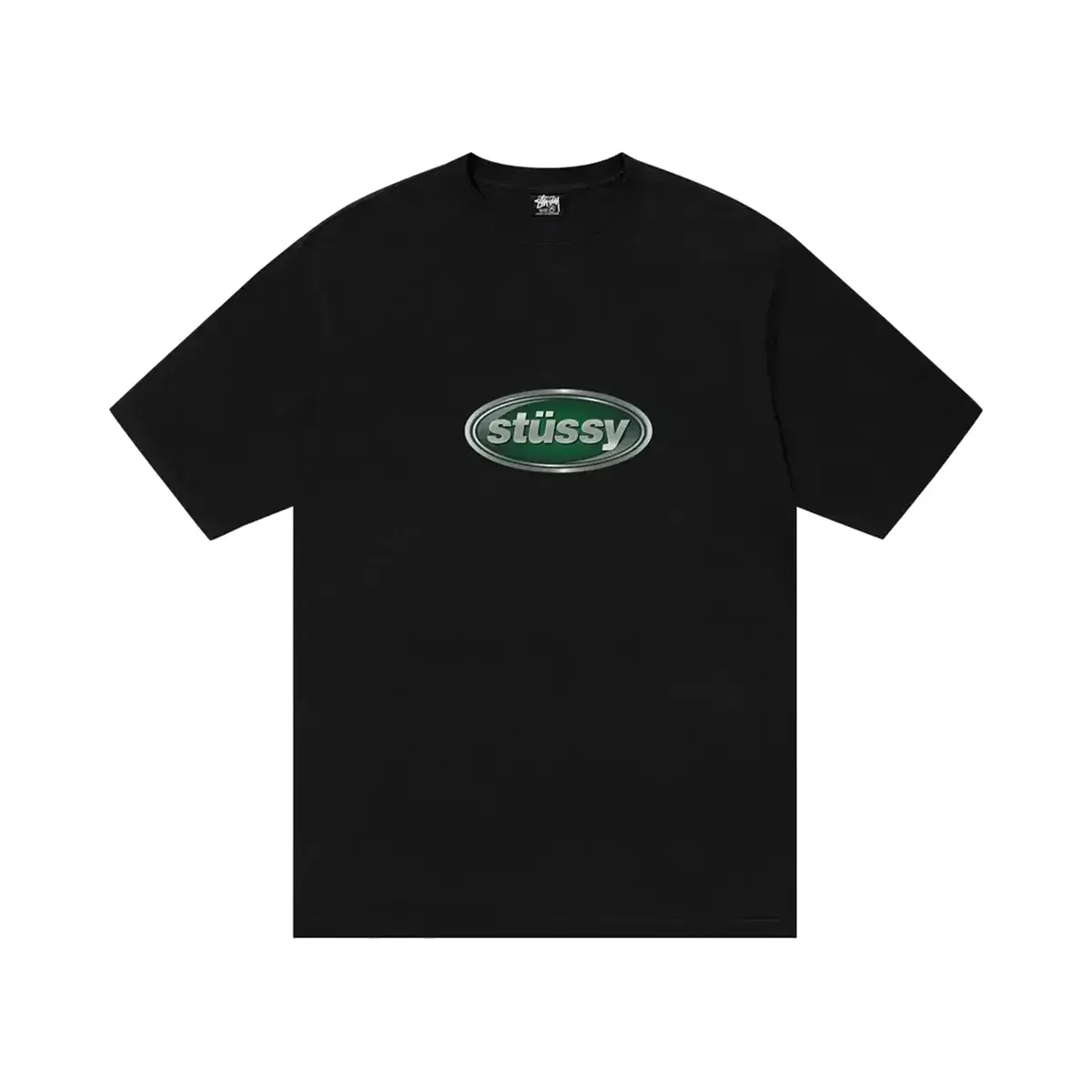 Stussy Emblem Pigment Dyed Tee ‘Black’ — T-shirt & Sweatshirt, Siyah