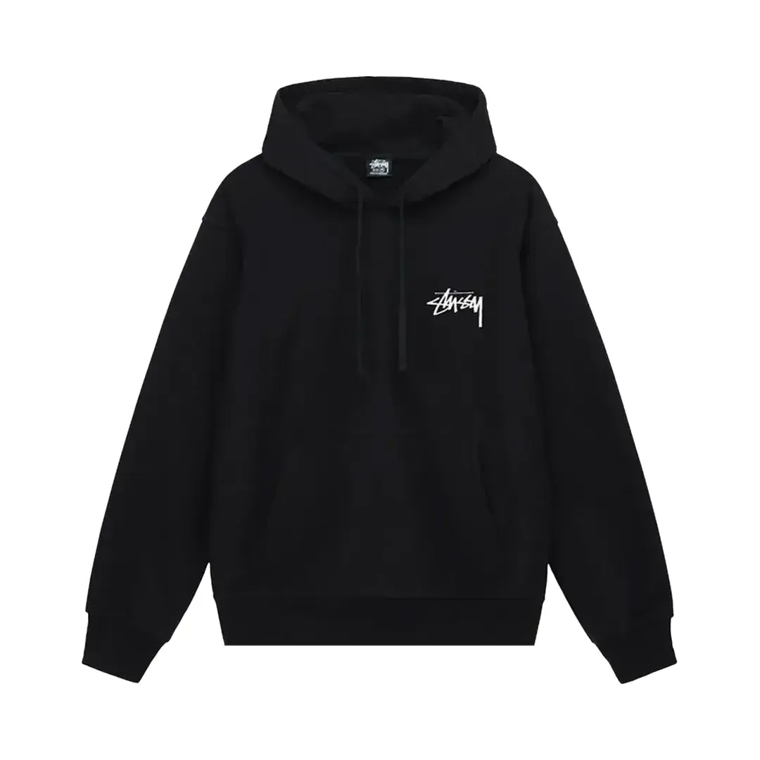 Stussy 8 Ball Fade Hood 'Black' — T-shirt & Sweatshirt, Siyah