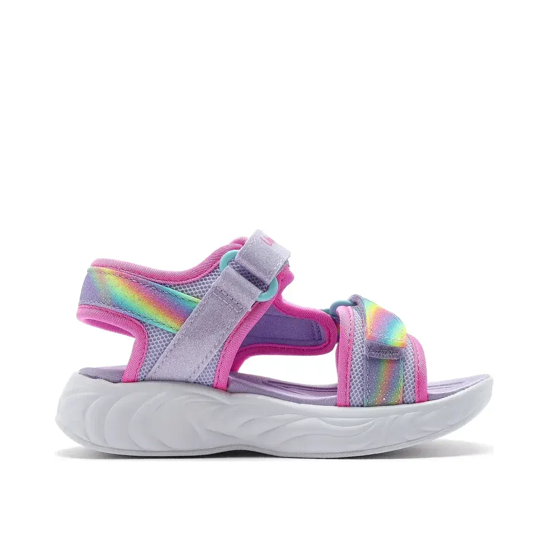 Skechers Unicorn Dreams Sandal - Dreamy Unicorns Küçük Kız Çocuk Mor Işıklı Sandalet — Pembe