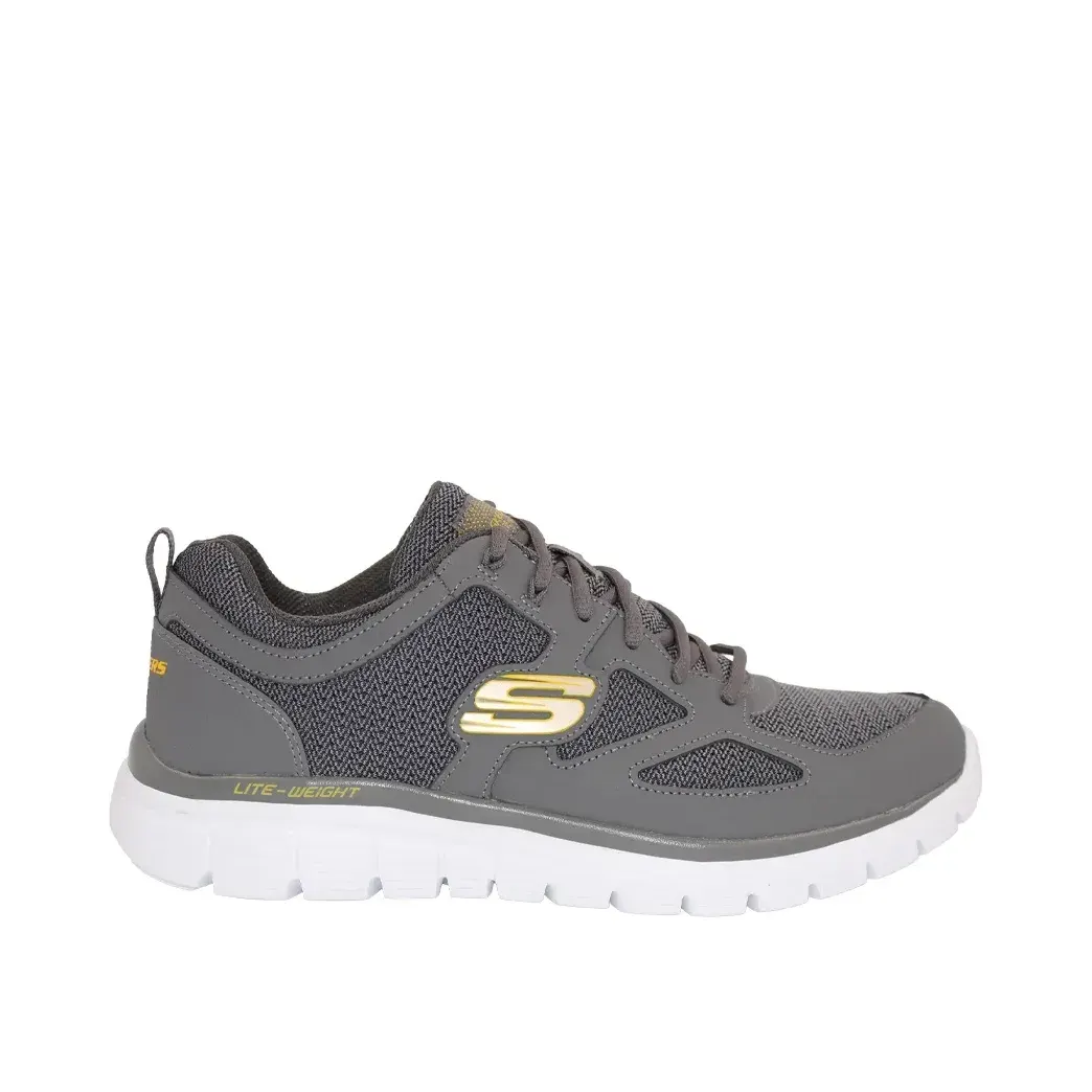 Skechers Lite Weight Qtr Overlay Erkek Spor Ayakkabı Gri