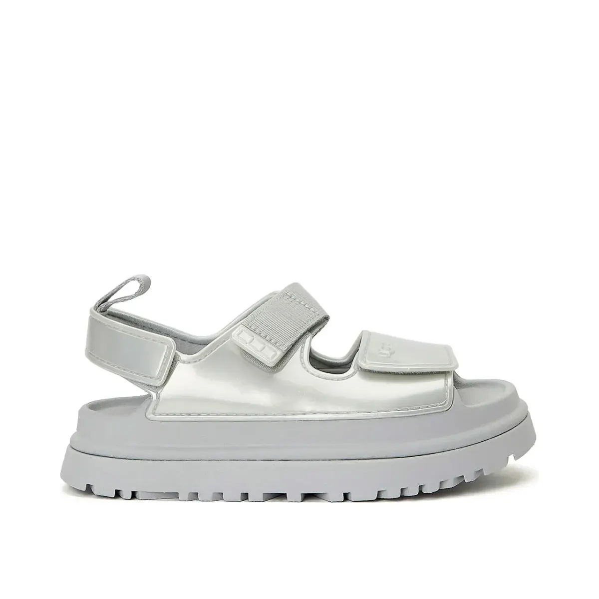 UGG Goldenglow Glossy Sparkle Silver Çocuk Sandalet — Gri