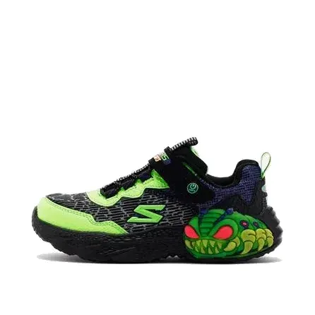 Skechers Creature - Lights Erkek Çocuk Spor Ayakkabı — Yeşil · 400617L-BKLM (4/8)