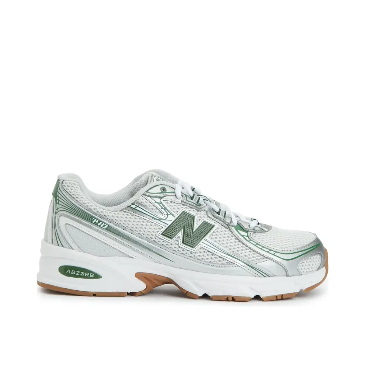 New Balance 740 Beyaz Yeşil Erkek Sneaker — Gri