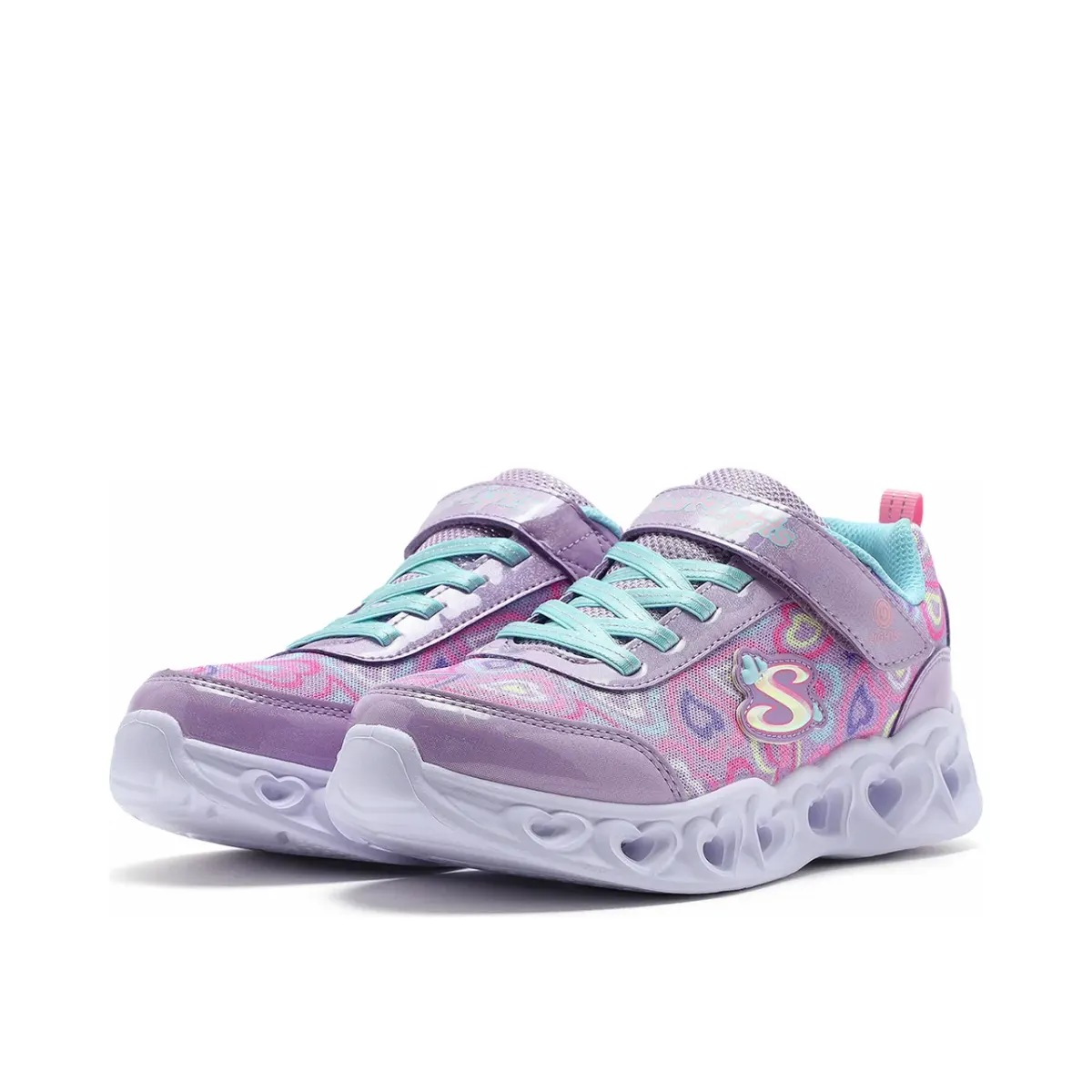 Skechers Heart Lights Boogie Love Çocuk Mor Işıklı Spor Ayakkabı — Çok Renkli · 303257L-LVMT (2/7)