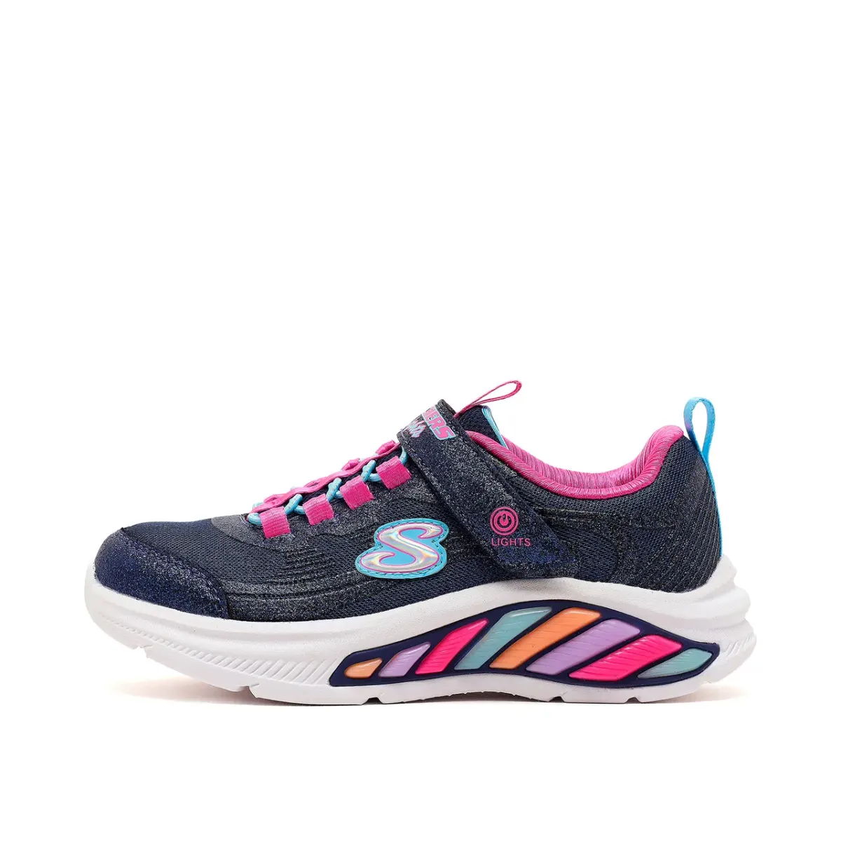 Skechers Rainbow Cruisers-glitzy Glow Büyük Kız Çocuk Lacivert Işıklı Spor Ayakkabı — Mavi · 303726L-NVMT