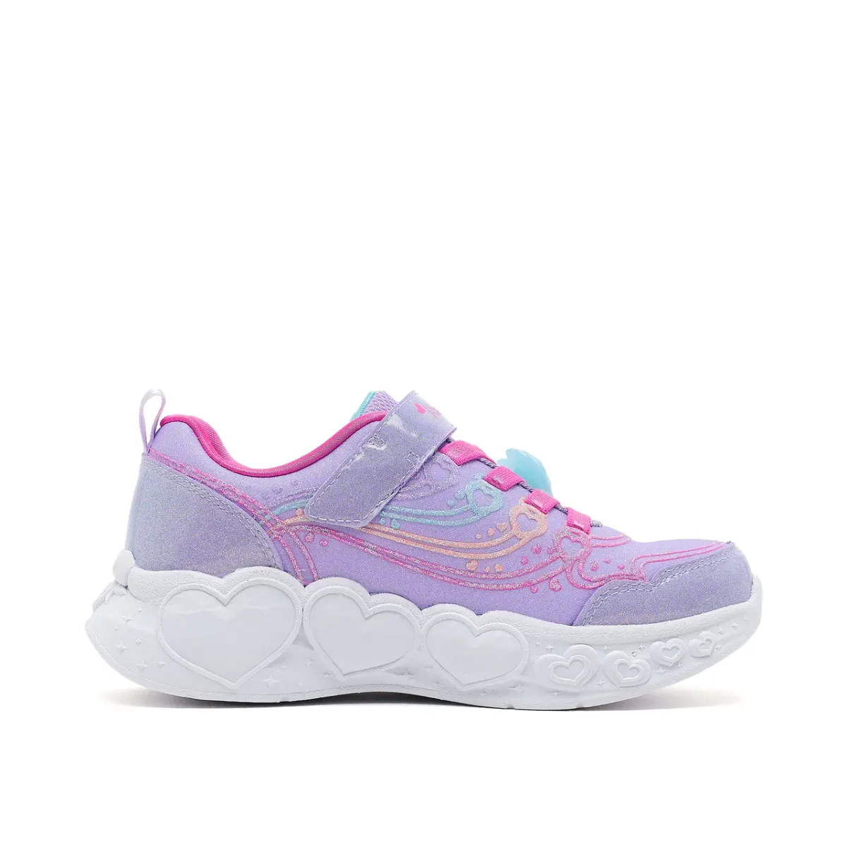 Skechers Enchanted Heart Lights Büyük Kız Çocuk Mor Işıklı Spor Ayakkabı · 303266L-LVMT (2/6)