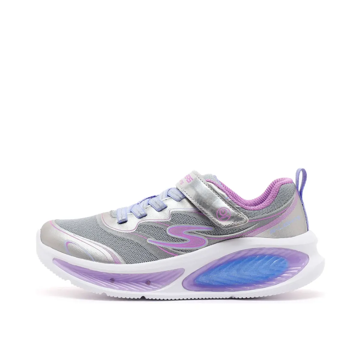 Skechers Cosmic Glow 2.0 Büyük Kız Çocuk Gri Işıklı Spor Ayakkabı · 303737L-SMLT