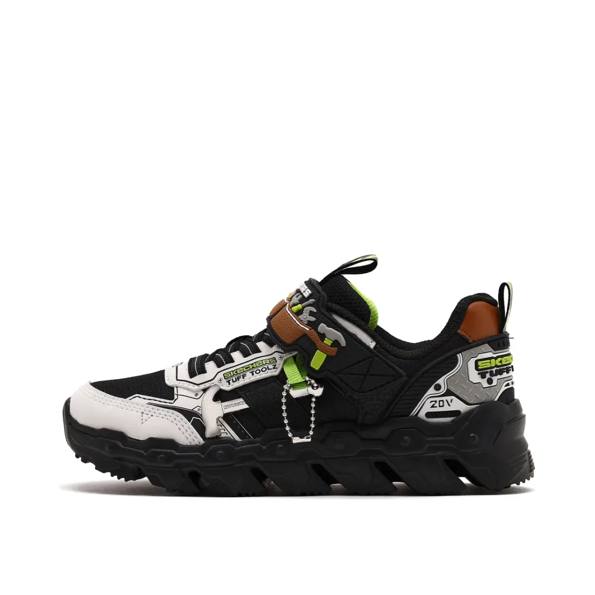 Skechers Mega-flex Lite - Tuff Toolz Büyük Erkek Çocuk Beyaz Spor Ayakkabı · 402130L-WBK