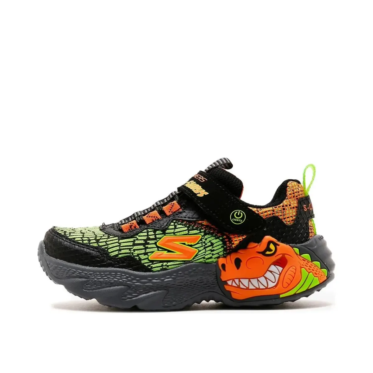 Skechers Dino-Lights Spor Ayakkabı Siyah-Turuncu — Çok Renkli · 400615L-BKOR