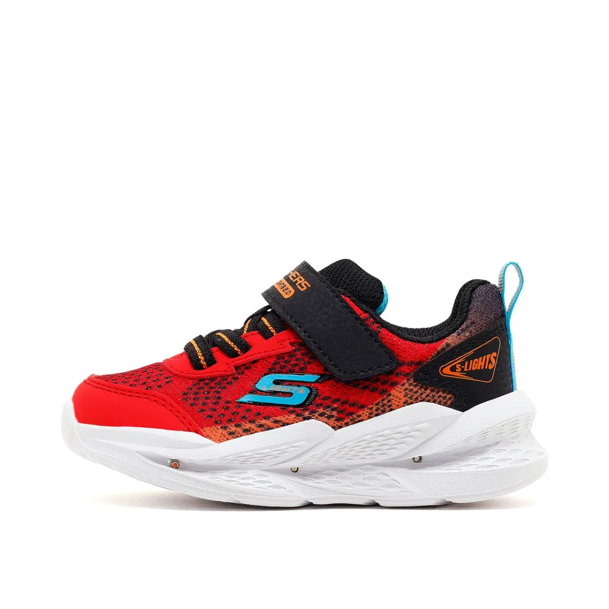Skechers Meteor-lights 2.0 Küçük Erkek Çocuk Kırmızı Işıklı Spor Ayakkabı — Siyah · 401490N-RDBK
